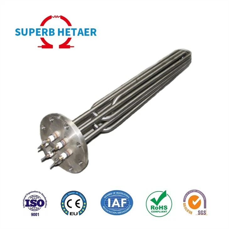 3kw Industrial Tubular Immersion Heater For Water Oil Heating