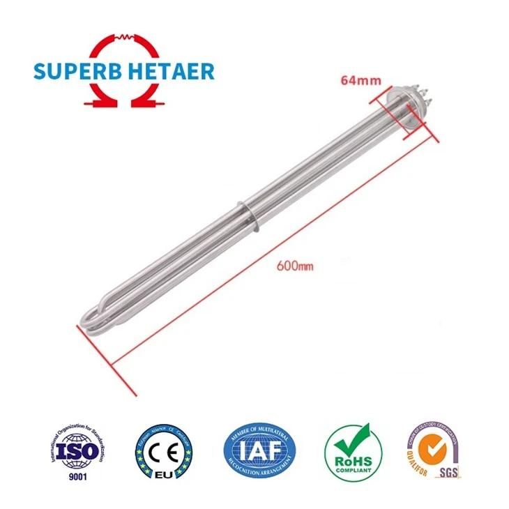 110V 220V 380V 3kw 6kw 9kw 12kw Stainless Steel Industrial Oil Heating Element