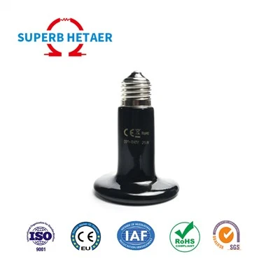 หลอดอินฟราเรดฮีตเตอร์ Emitter เซรามิกสำหรับกิ้งก่า